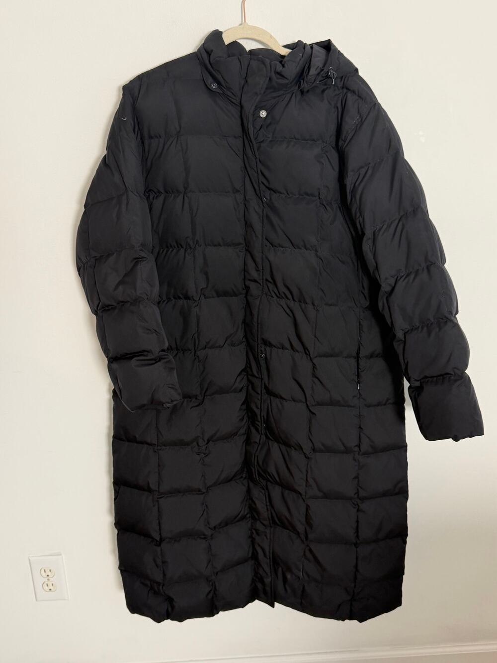 Lands' End Women's Black Puffer Goosedown Parka size 1X